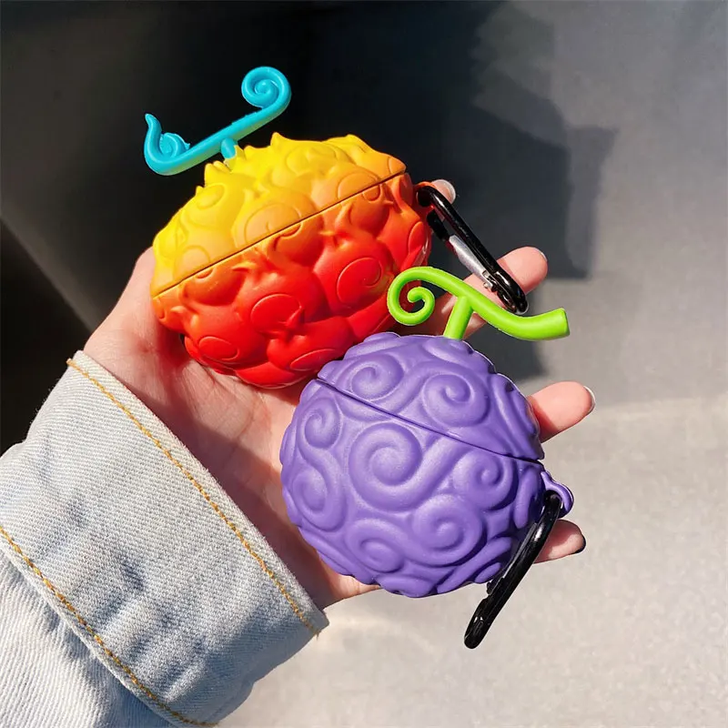 

Чехол для наушников Airpods 2 3 2021 Pro с 3d-изображением японского аниме дьявола фруктов, мягкий силиконовый защитный чехол для беспроводных наушн...