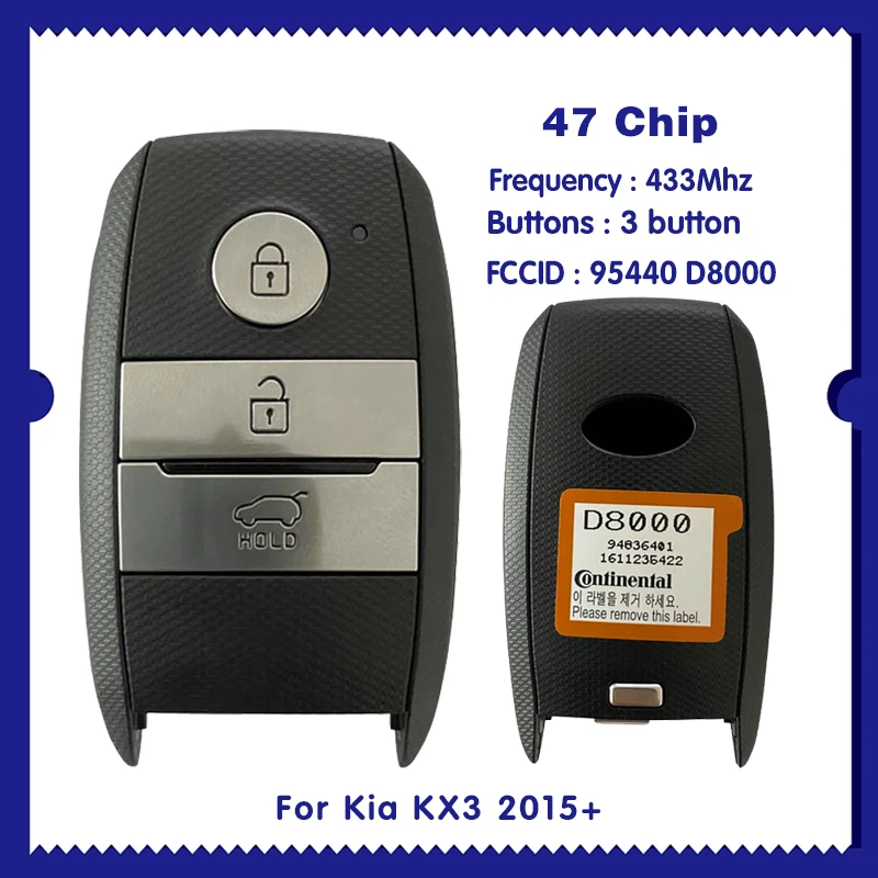 

Для Kia KX3 2015 + оригинальный смартфон 433 МГц ID47 P/N: 95440 D8000 CN051159