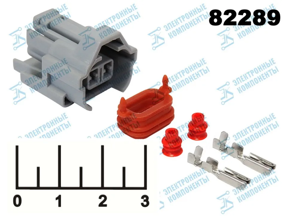 Разъем 2pin гнездо 2мм влагозащищенный DJ7024Y-2-21