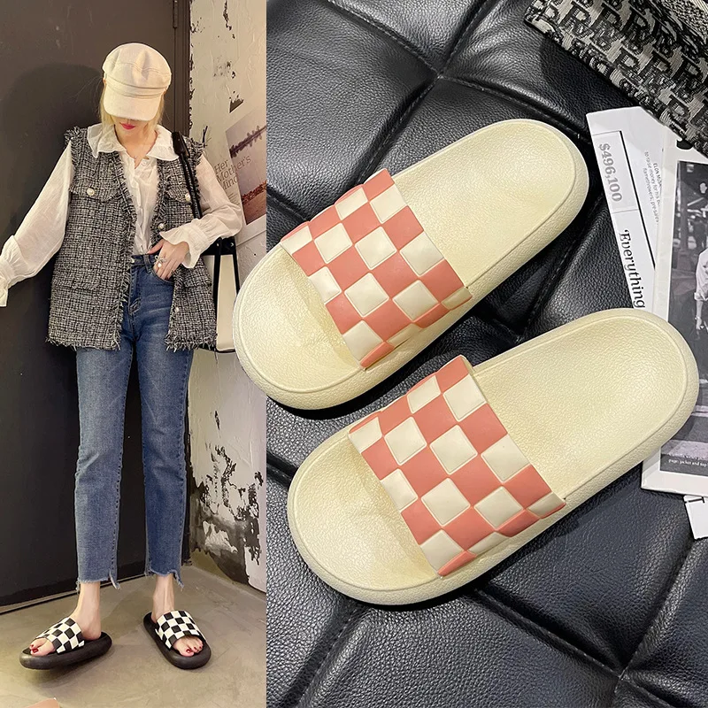 

Korean Hot Women Streetwear Platform Slippers Y2k Girls Fashion Sandals Anti-Slip Home Slippers Personalized Cute Slippers