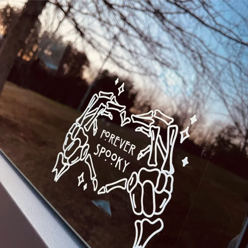Виниловые автомобильные наклейки и Goth Skeleton в форме сердца декоративные