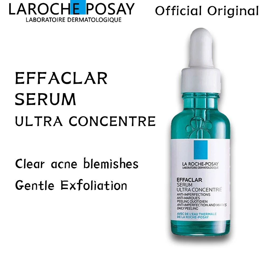 

Original La Roche Posay Effaclar Serum Reduce Fine Lines Improve Pores Remove Acne and Blemishes Gentle Exfoliation Skin Care