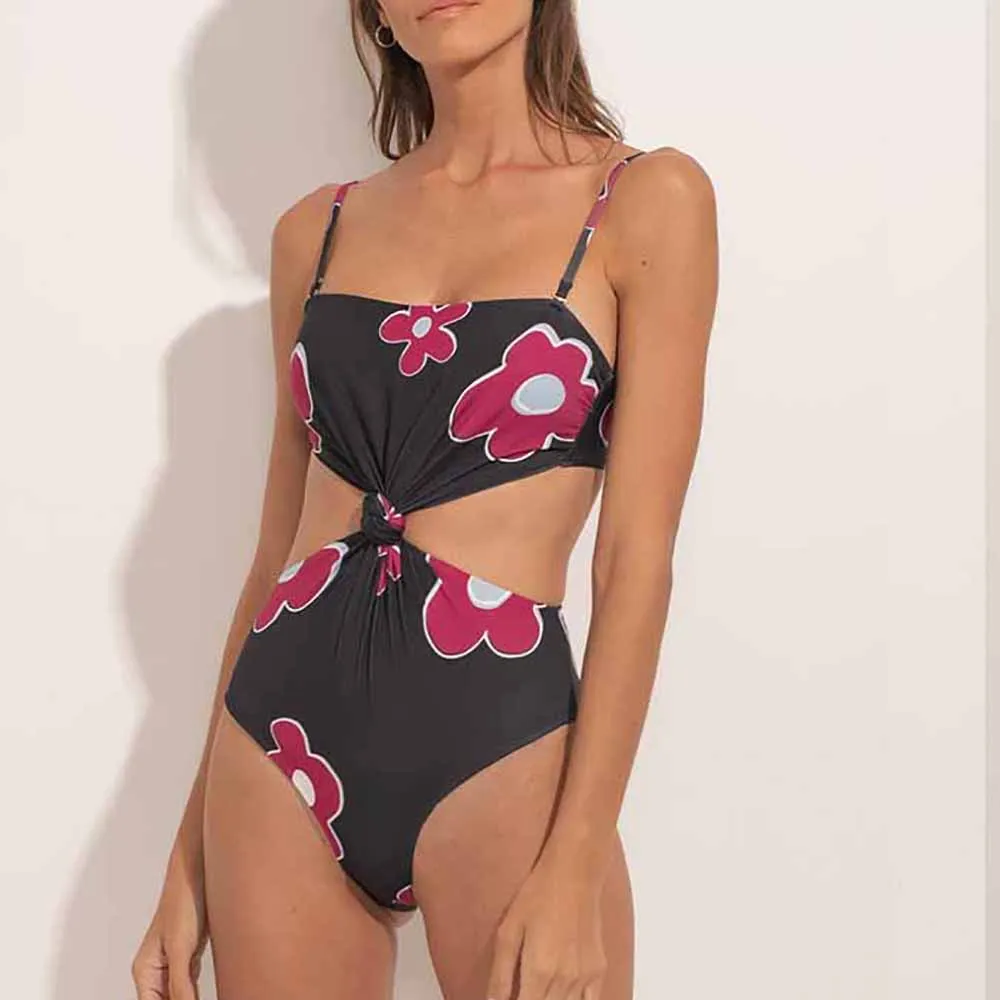 

Sexy Printed Bikini One Piece Swimsuit Micro Bikini Extreme Sexy Backless Swimming Biquini Summer Beach Wear Bather Bathing Suit