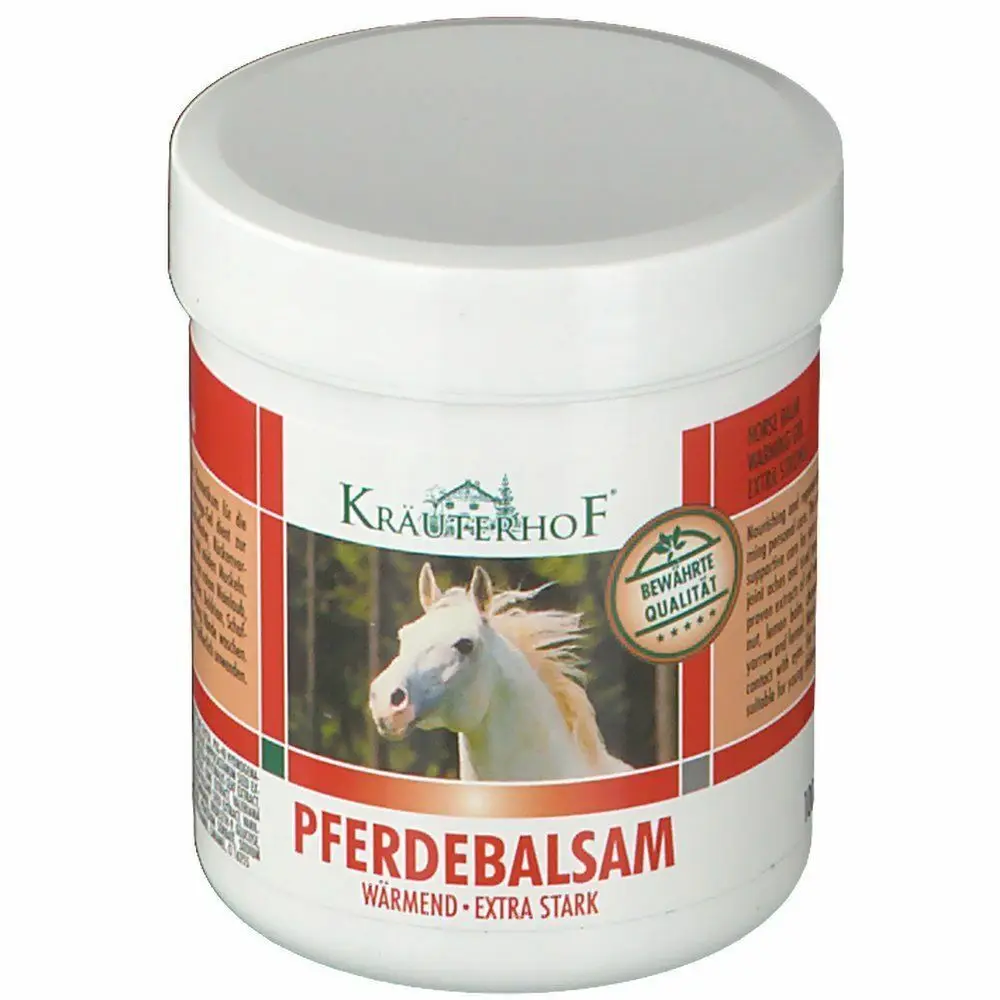 

Krauterhof Pferdebalsam, Horse Chestnut Balm with Strong Warming Effect 250ml (8.4 fl oz) extra strong horse balm