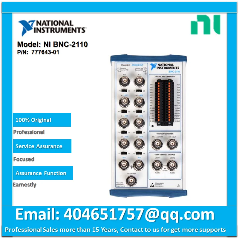 

NI BNC-2110 777643-01 Shielded Connector Block for 68-Pin M Series, S Series and B Series