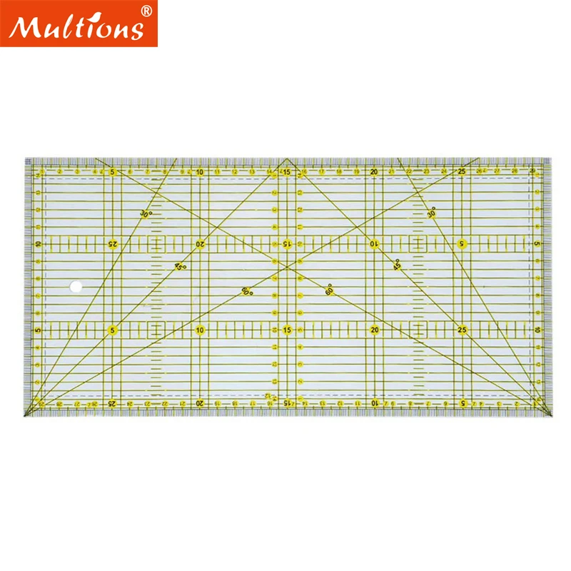 

15x30cm Quilters Ruler Double Colored Grid Lines Patchwork Ruler Acrylic Sewing Ruler for Sewing Quilting Cutting Ruler