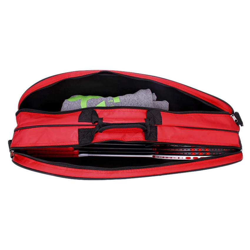 6 Racquet Tennis Bag with Shoes Compartment Big Pocket Badminton Racquet Bag Waterproof Gym Backpack Sport Equipment Duffel Bag