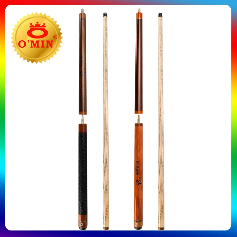 OMIN Break Punch Jump Cue Billiard Stick 14 MM Tip 142cm Length Ash Solid Wood and Leather Handle Professional Break Jump Cue