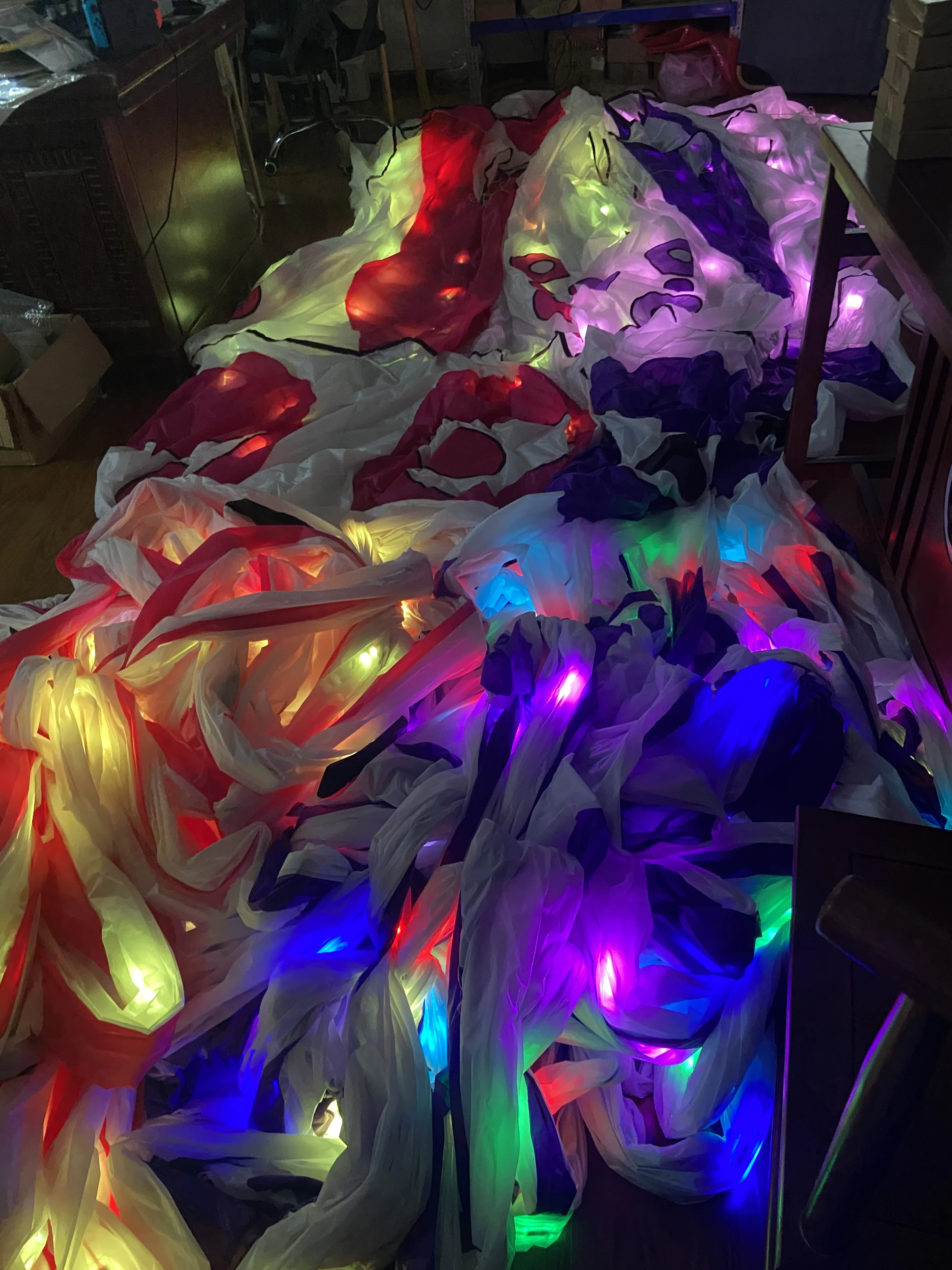 18 м Φ мягкий осьминог большие летающие змей с подсветкой для взрослых батареей и