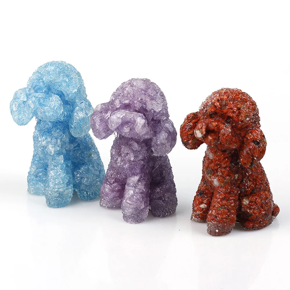 Эпоксидное украшение внешнее искусственное животное Тедди собака пудель для