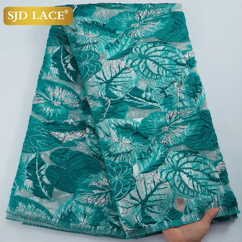 Кружевная блестящая жаккардовая кружевная ткань SJD для свадебного платья 2022