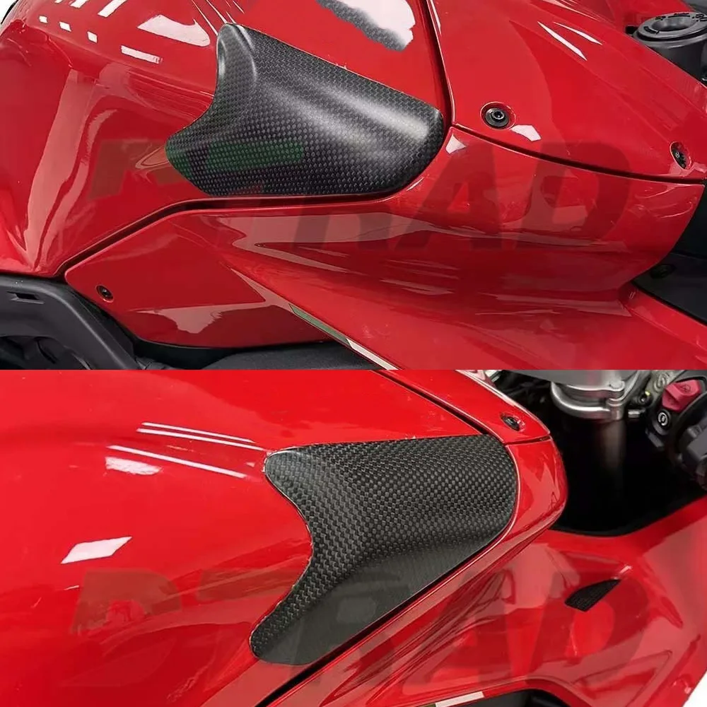 Фото Для DUCATI Panigale V4 V4R V4S 2022-2024: комплект модифицированного обтекателя из карбона, включающий слайдер топливного бака и защиту воздушного фильтра мотоцикла. №2