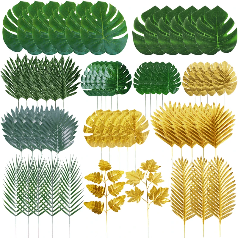 

Monstera artificial Leaf Fake Plant plastic tropical palm leaves Island Style DIY home garden decoration accessories Photography
