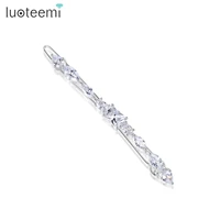 luoteemi 1pcs shining crystal zircon hair clip for women elegant korean design snap barrette stick hairpin friendship gift