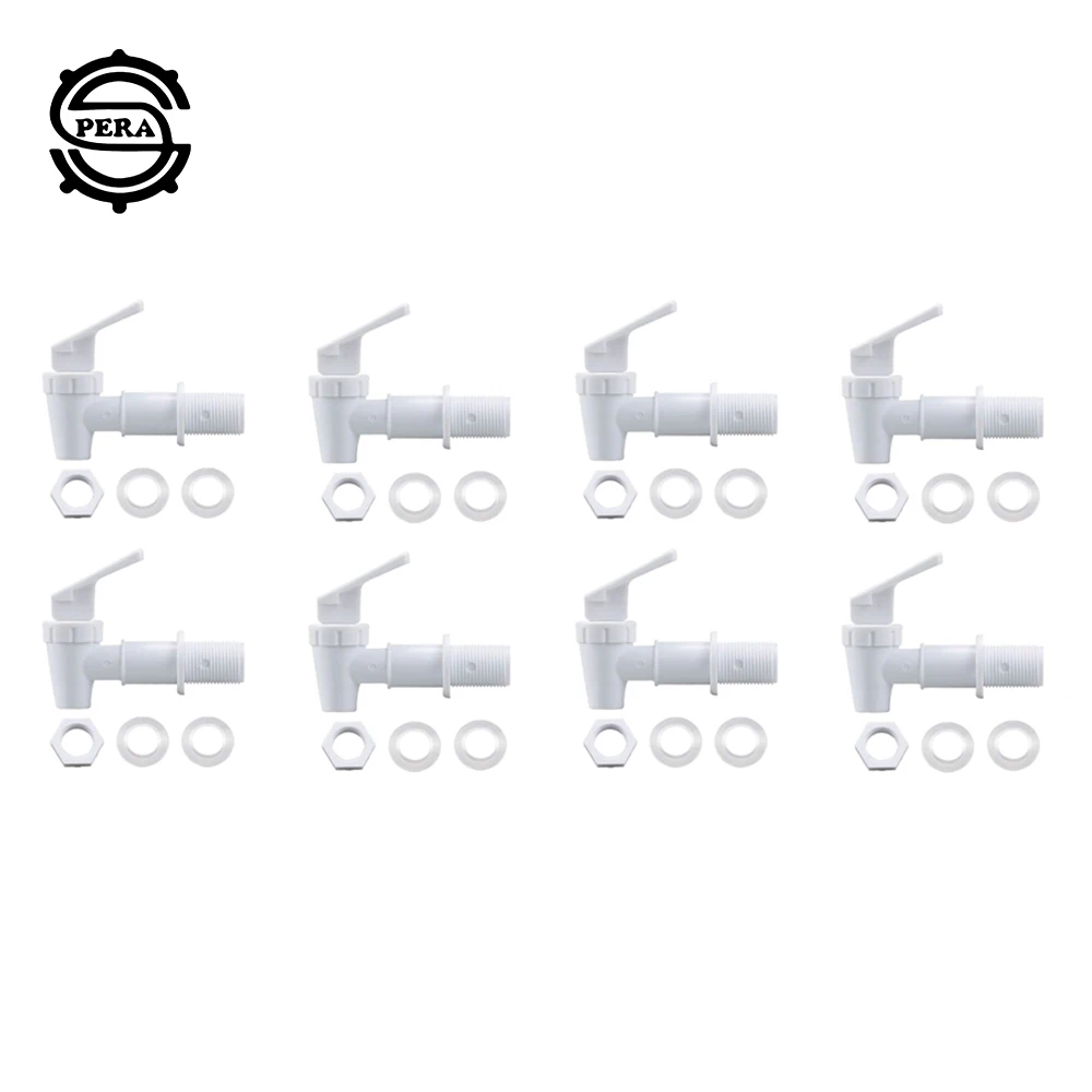 

8pcs Replacement Cooler Faucet Water Dispenser Tap Set Plastic Spigot of Water Filter Dispenser Reusable Spigot Spout for