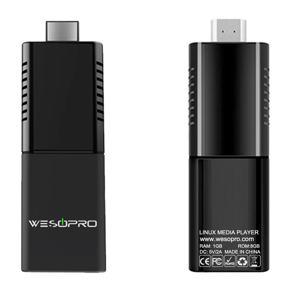 WESOPRO Linux OS TV Stick 4K Стандартный смарт-ключ для телевизора с 2 4 ГГц 5 0 двухдиапазонный