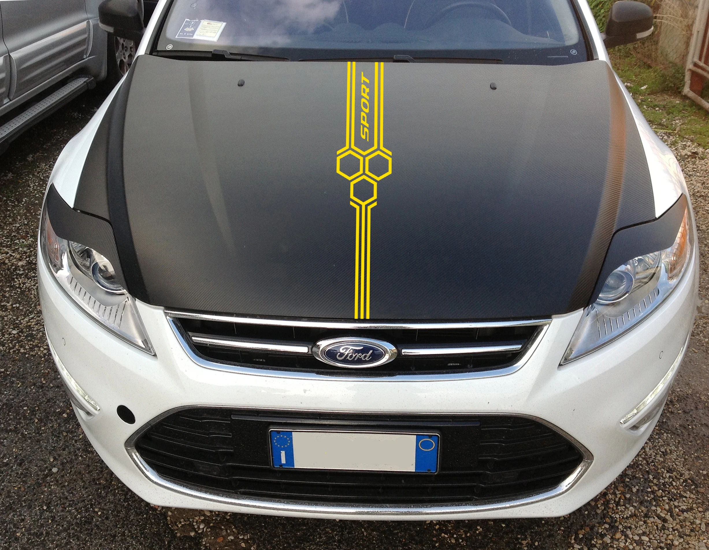 

Наклейка в виде сот, Оригинальные Водонепроницаемые виниловые Стикеры для автомобильной капота