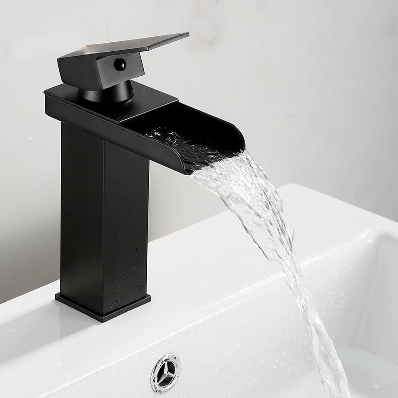 

Torneira De Cuba INOX Preto Banheiro Lavatório Preta Baixa Misturador Monocomando