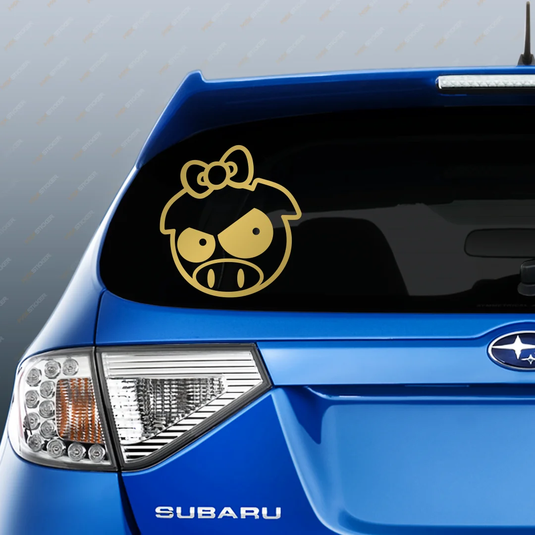 Субару свинка с бантом - автонаклейка для автомобиля, виниловая настройка субару, аксессуары с бесплатной доставкой для девушек.