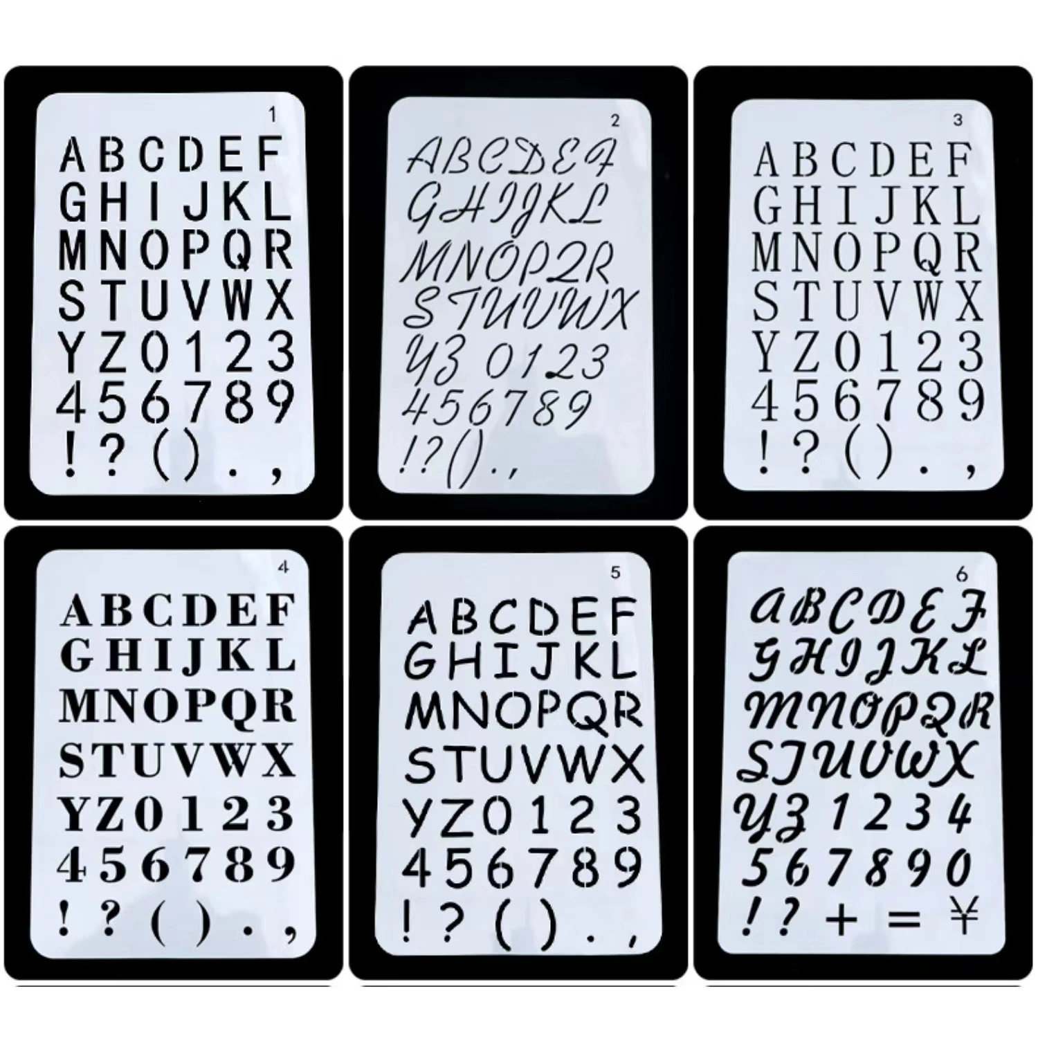

English Alphabet Stencils Painting Embossing DIY Scrapbooking Papers Photo Album Crafts Cards Templates for Decor