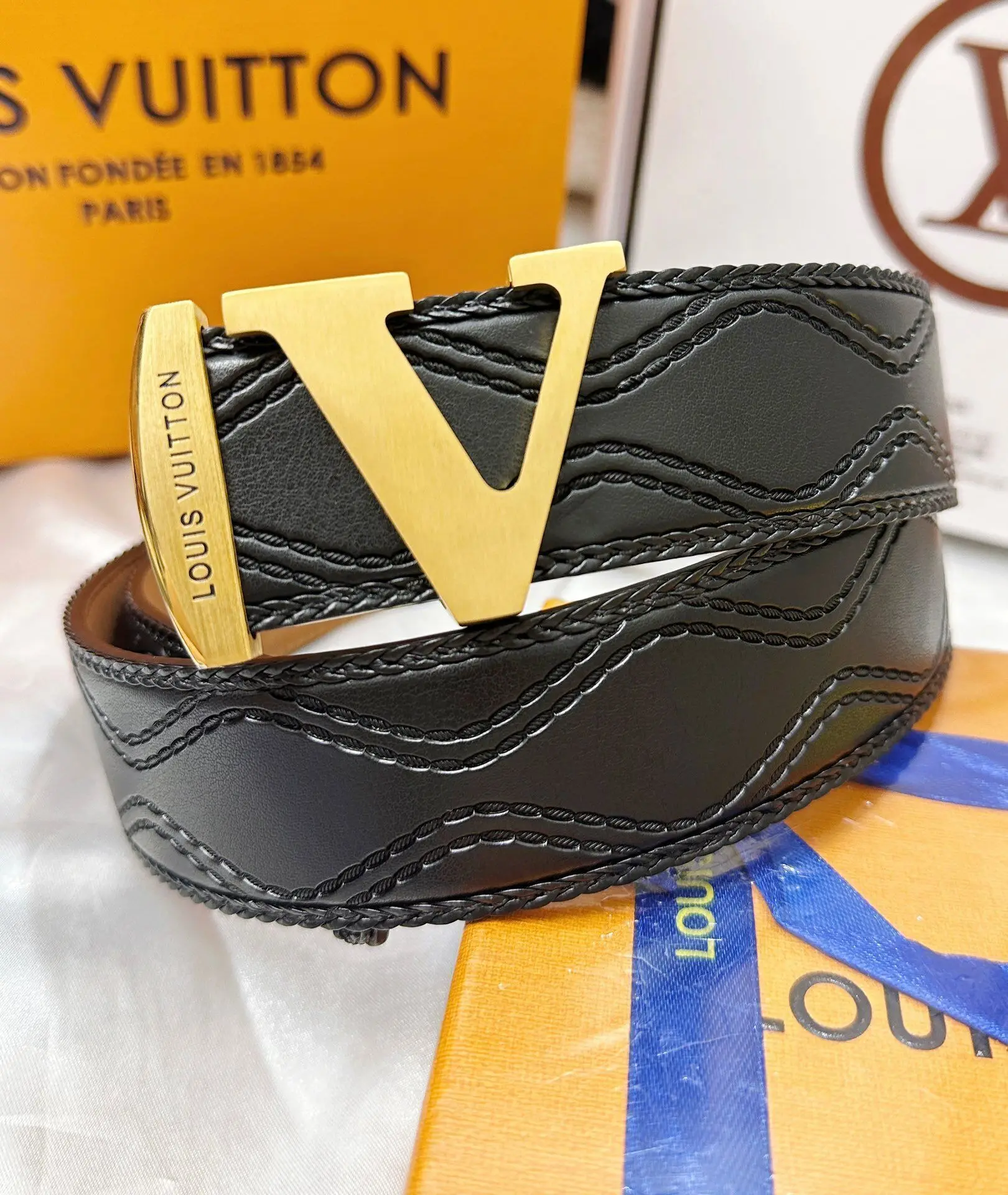 ИмИтацИя 1: 1 Пояс Louis Vuitton: 100% ВысококачестВенная Коровья Кожа Гарантирует Кожа.