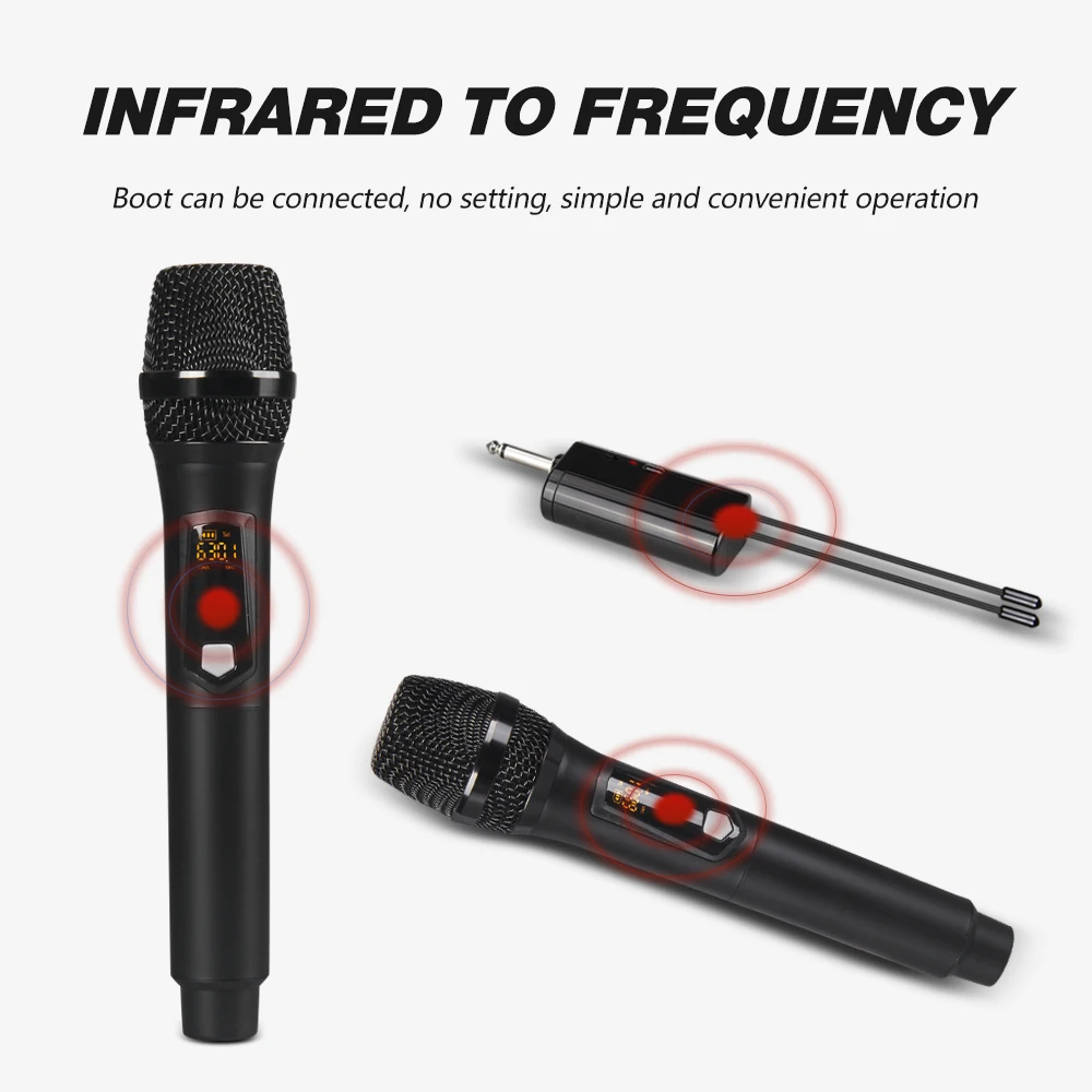 Универсальный беспроводной Перезаряжаемый ручной микрофон Debra MU2 UHF используется