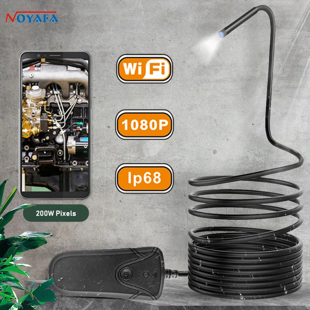 

NOYAFA NF-Y130 Single Endoscope Camera HD Hard Cable Inspection Camera LED Borescope for Android PC Endoscope