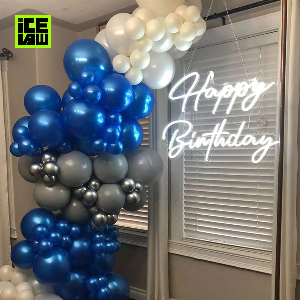 

Icelaw LED Custom Neon Sign Deco birthday Neon Lights for Wall Decor Oh Baby Decoration Happy Birthday Neon Sign Bar Name