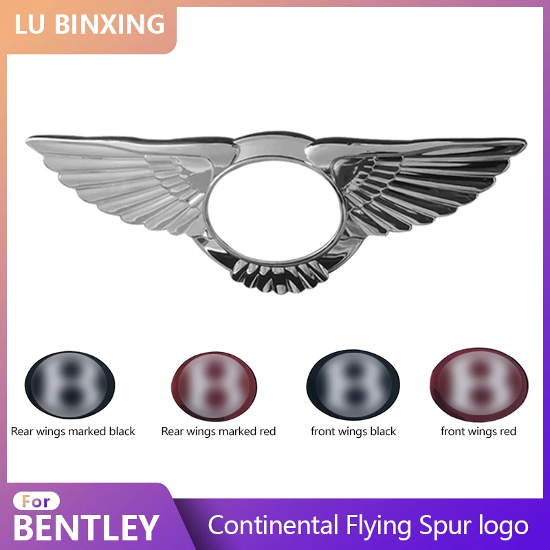 

4W0853689A 3D Angel Wing Logo Car Front Hood Emblem Badge Decal Sticker for BENTLEY Decor