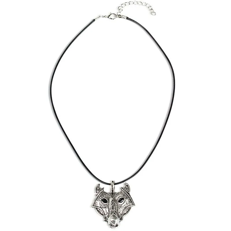 Nordic alloy Retro wolf head pendant Necklace  for men