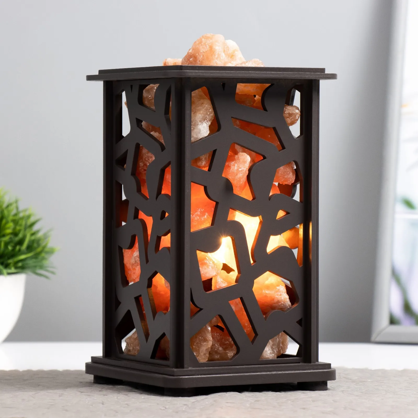 Соляной светильник ЗВЕНЬЯ Е14 15Вт 1 5 кг гимал. соль