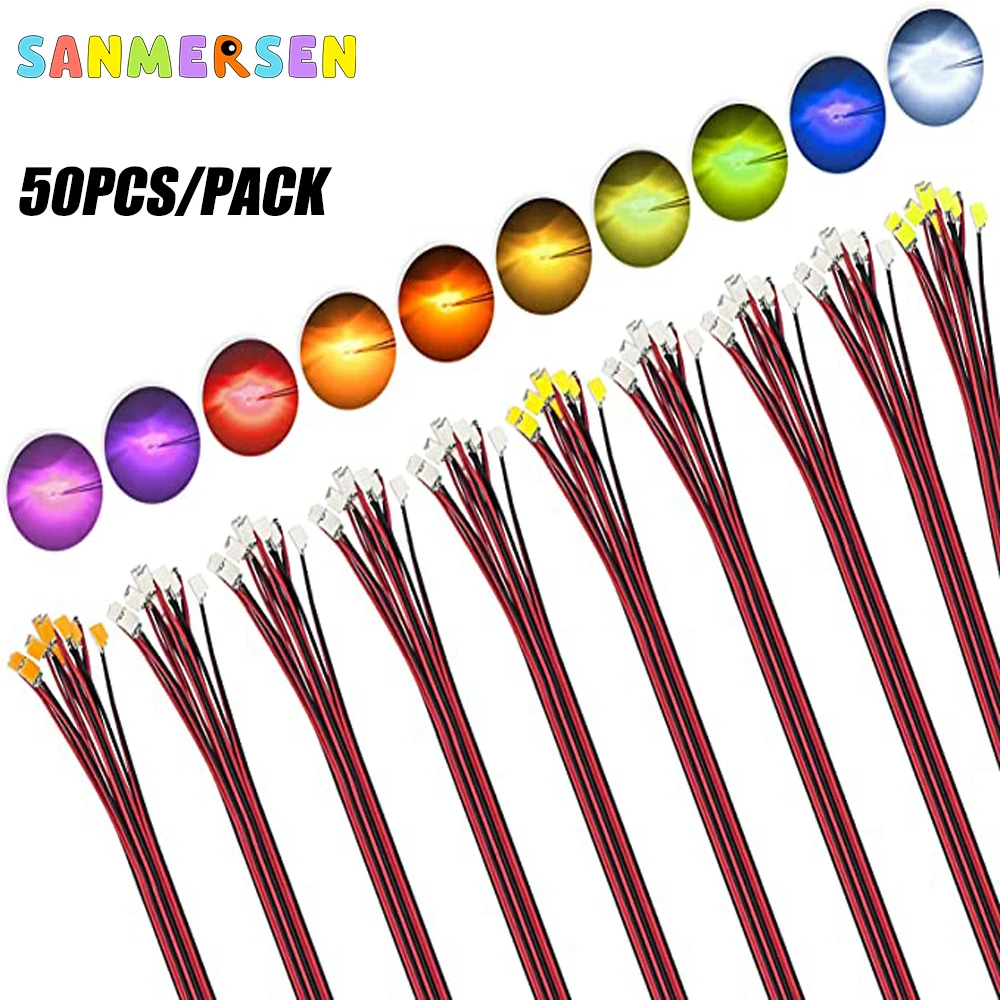 0402 0603 SMD лампа Проводная Micro Led Предварительно припаянная Micro Litz Проводная микросхема 30 см 3 в железнодорожная модель сцены 50 шт./лот