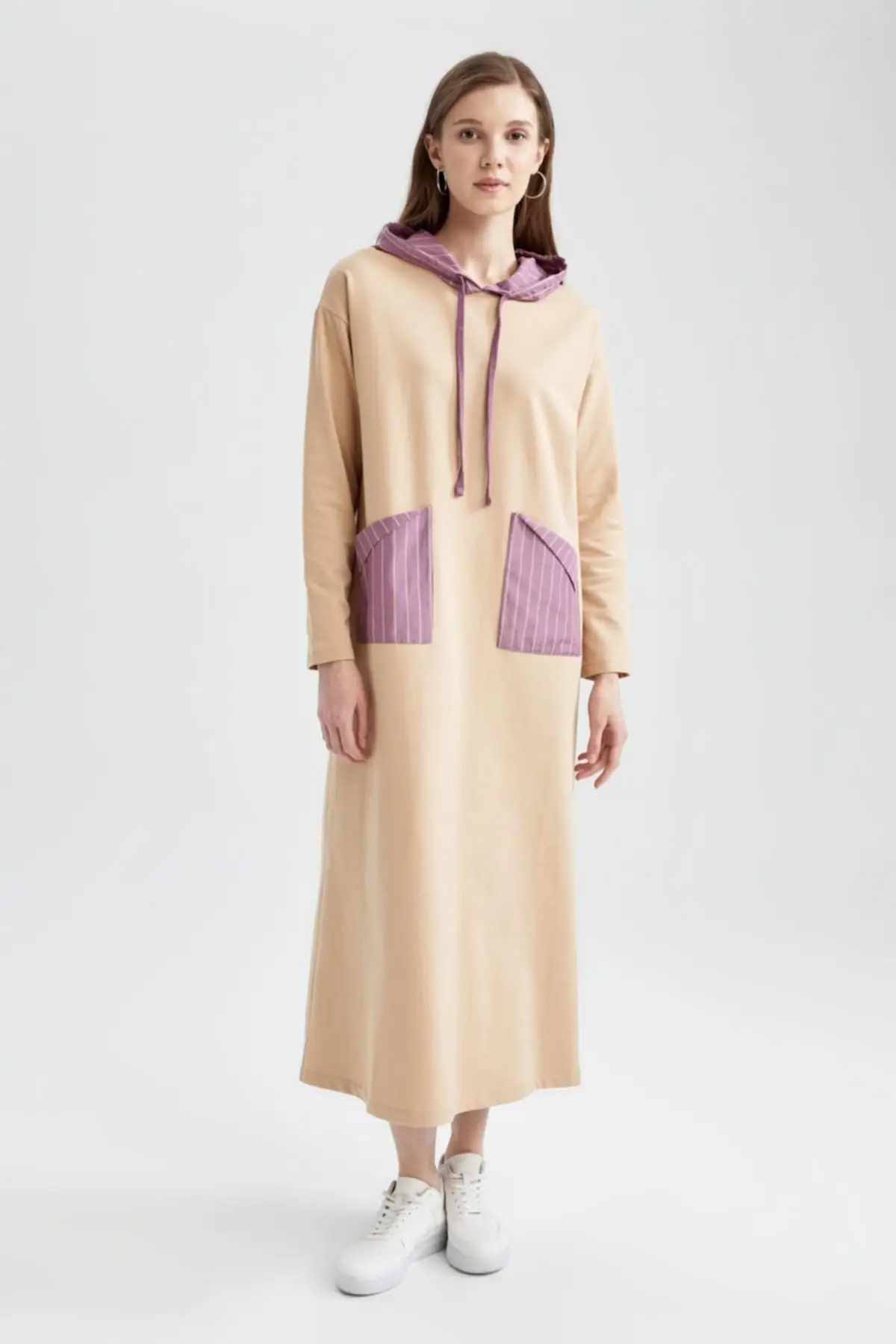 

Turkey womens fashion design hijab dress maxi women islamic clothing long sleeve Hooded Relax Fit Maxi Sweat Dress