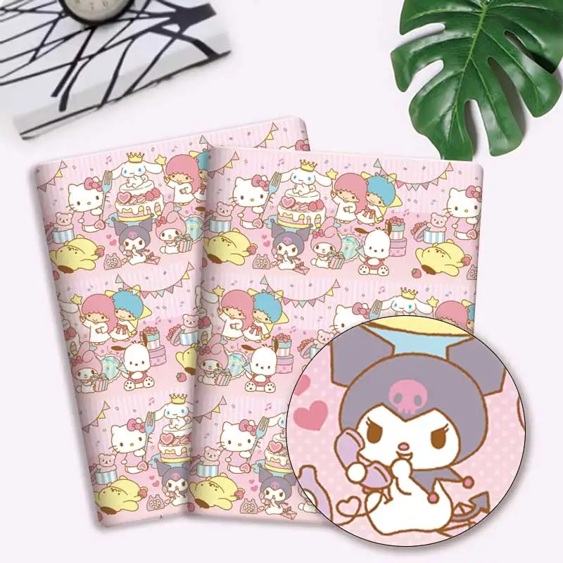 Ткань Sanrio 140x50 см мультяшная хлопковая ткань в стиле пэчворк детский домашний