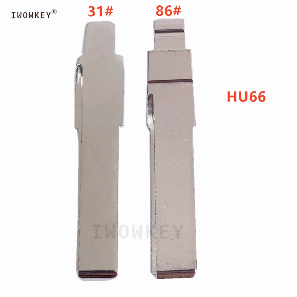 

10pcs 31# 86# Metal Uncut Blank Flip Remote Key Blade HU66 For VW Passat Bora Seat Skoda audi for keydiy KD xhorse VVDI JMD