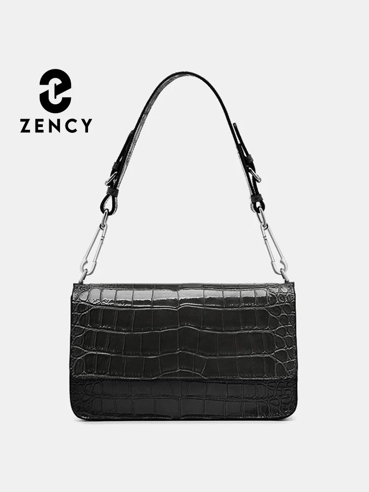 

Zency 2023 New Fashion Alligator Pattern Real Leather Women Crossbody Bag Laides Handbag Small Square Bag Shoulder Bag Underarm