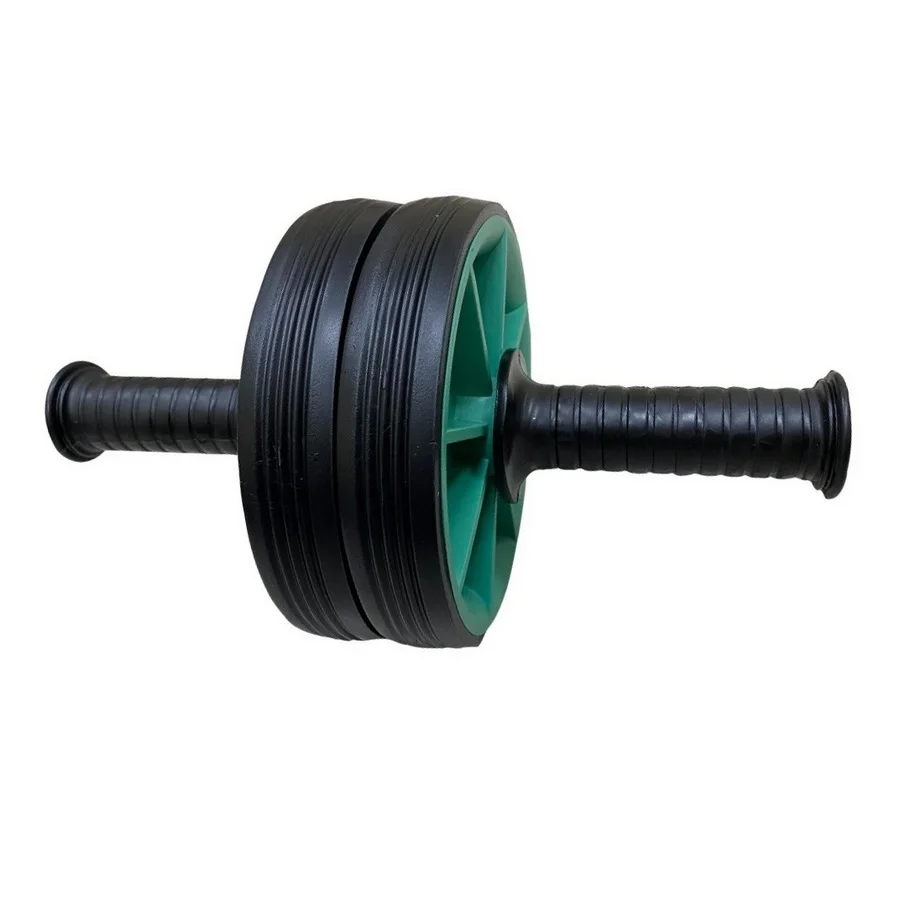 Ролик для пресса с двойным колесом STRONG BODY (тренажер гимнастическое колесо пресса)