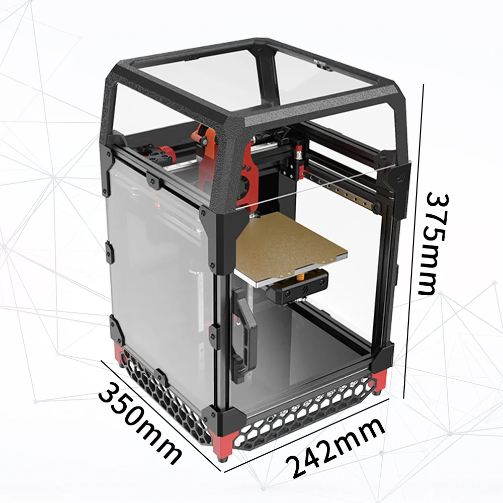 

Voron V0.1 Corexy 3D Printer Kit with Enclosed Panels Not Include Printed Parts Impressora 3D