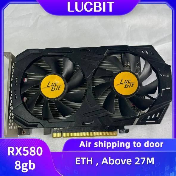 LUCBIT Used RX 580 8GB graphic card Eth Mining Machine rx580 8gb RX588 rig crypto mining gpu graphics card