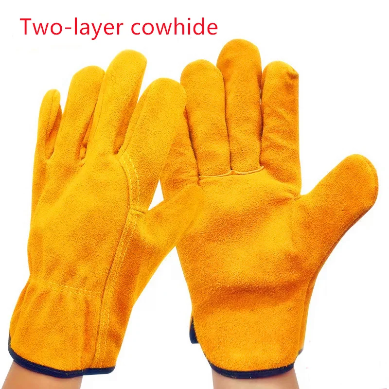 

Work Gloves Cowhide Driver Security Protection Wear Safety Workers Welding Gloves for Men Clothing Accessories Gloves