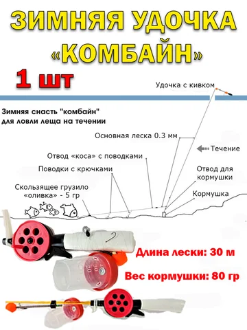 Ловля зимой на крючок с грузилом и сторожком