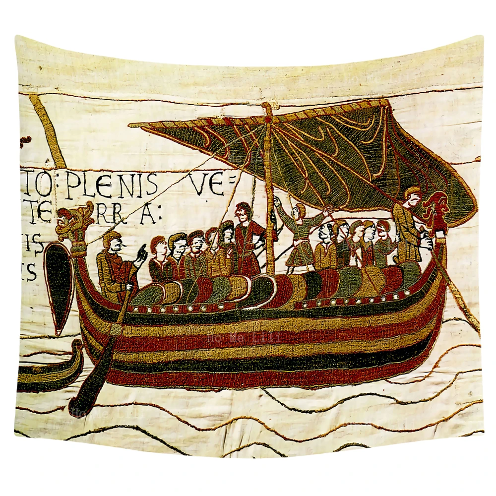 

Norse Mythology Battle Of Hastings The Vikings Went To Sea Norman Conquest ​Tapestry By Ho Me Lili For Livingroom Decor