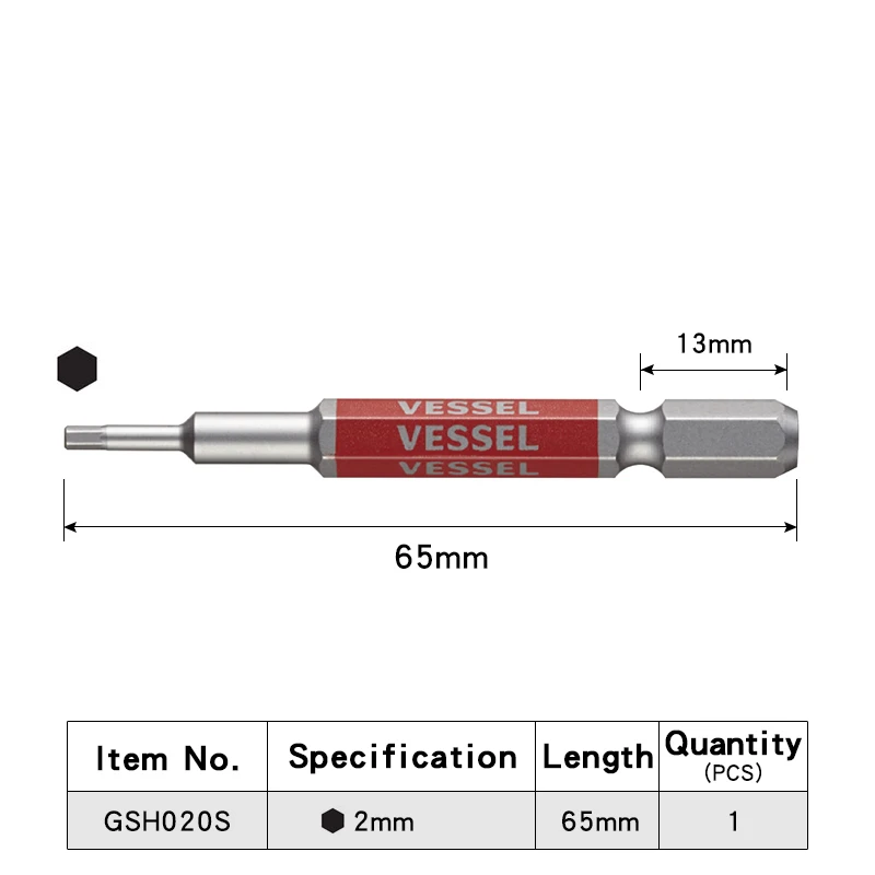 

Магнитная отвертка VESSEL 1/4 дюйма