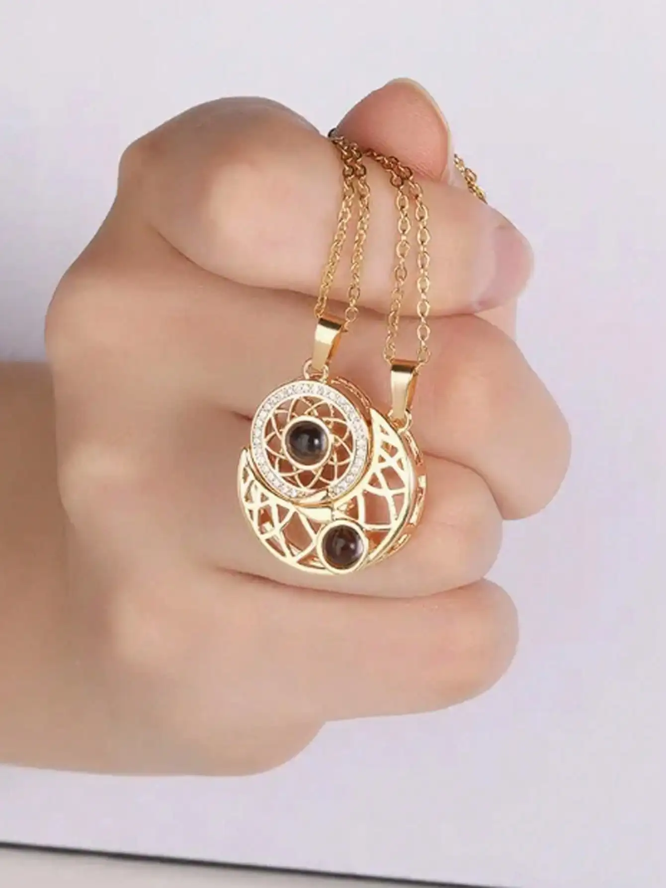 Ожерелье из нержавеющей стали для пары 2 шт.