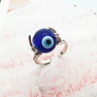 lucky turkish devils evil eye swivel eye opening ring for women men fashion two hands holding the eye rings jewelry gifts