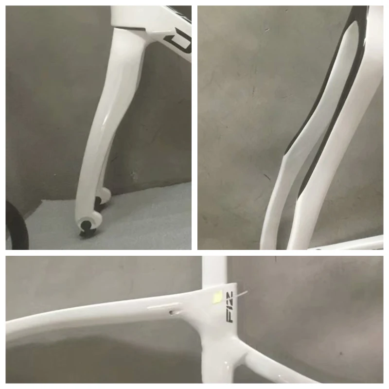 

【High Quality】2023 Classic White F12 T1100 Carbon Road Frame Bicycle Frameset +F12 Handlebar BB68 Bike Matte Black White Colors