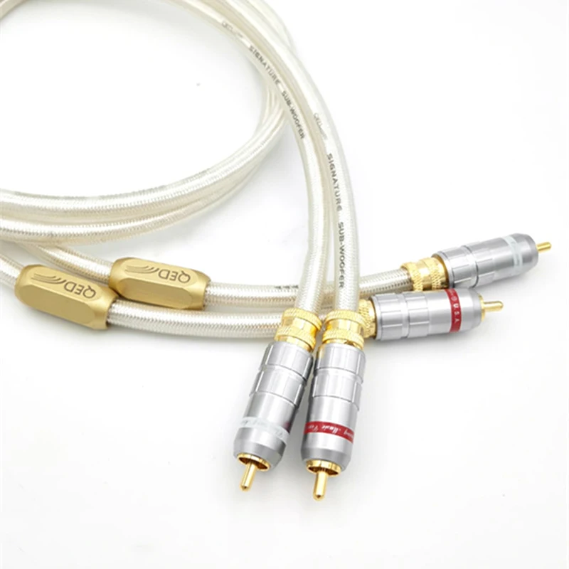 

Pair Hifi QED RCA Cables Audio Cable with Gold Plated CMC RCA Connectors RCA Interconnect Cable