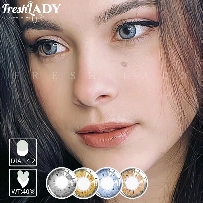 

UYAAI 1Pair Natural Lens Colorful Contact Lenses Contact Lenses Blue Brown Colored Contact Lens Hot Sale Yearly Use