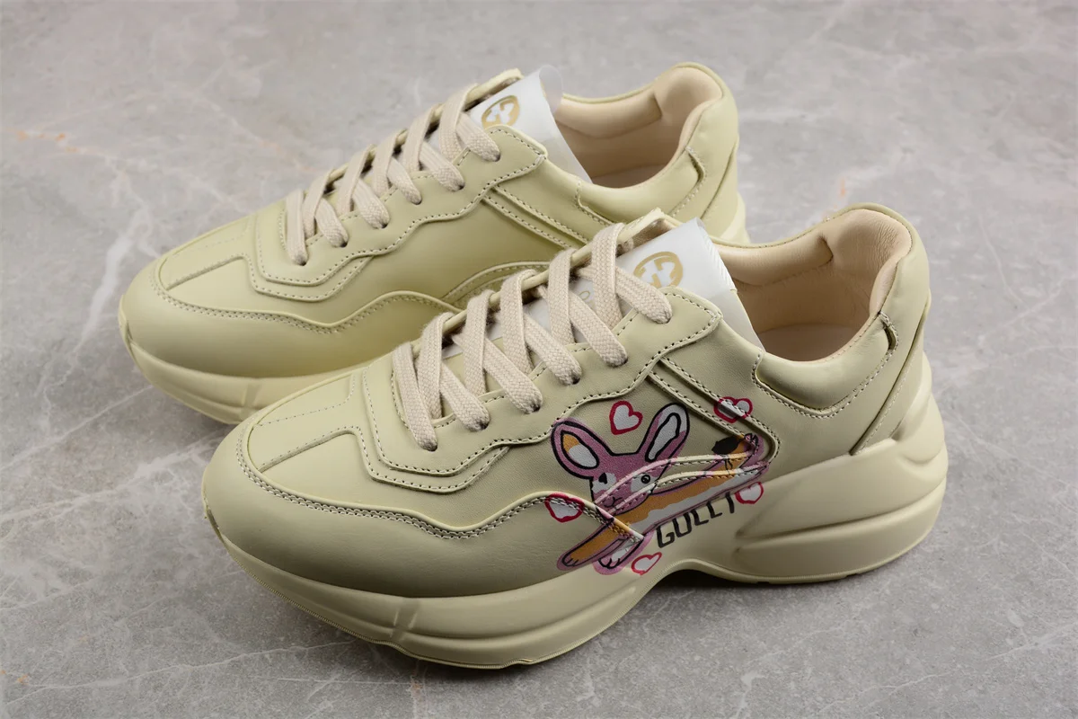 точная копия 1:1 КроссовКи Gucci Rhyton Vintage Trainer Sneaker Спортивная Обувь Активного