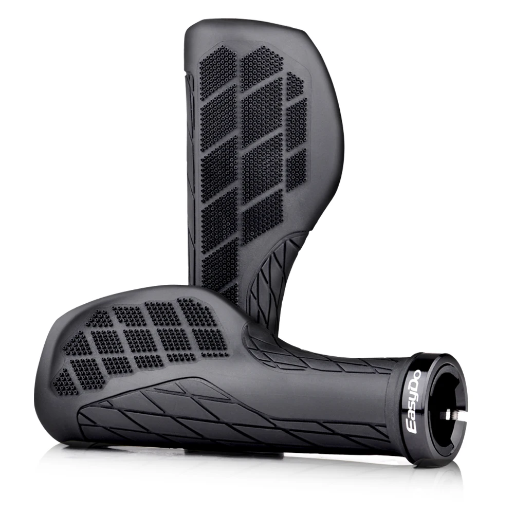 Handlebar Grip Anti Slip Tpr Rubber Ergonomic Mtb Grip Mtb Road Bike Shock Absorption End Lock Accessories